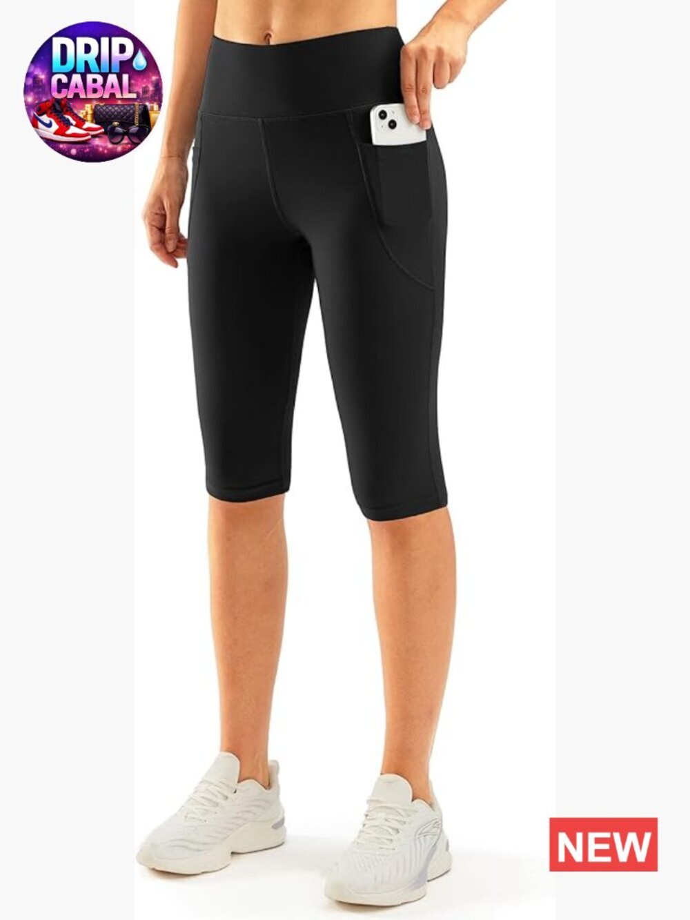 Capri Leggings with Pockets High Waisted 3 Pockets Yoga Workout Pants